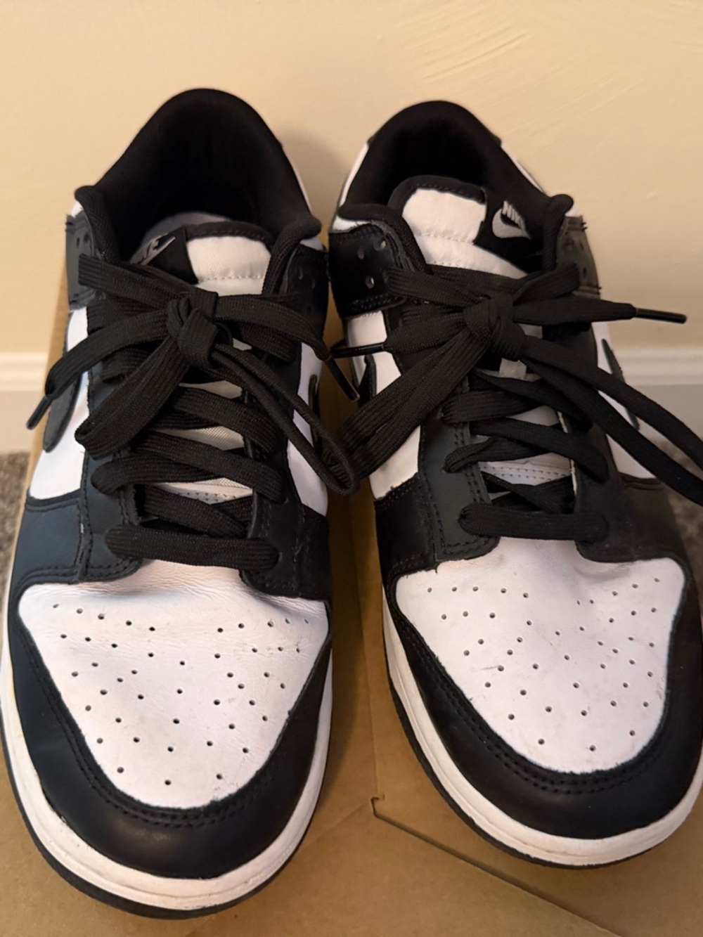 Nike Black and White Low-Top Dunk Sneakers - Picture 8 of 12